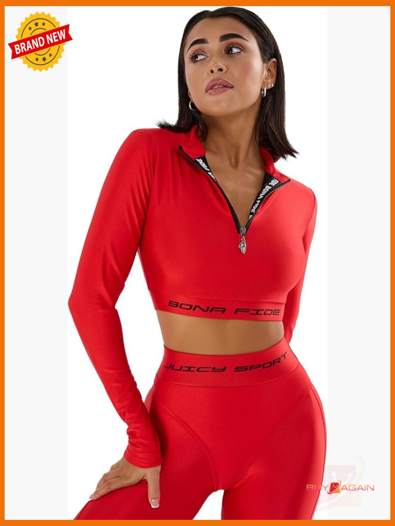 Compression Crop Top For Women - Short/Long Sleeve - Breathable Workout Shirt
